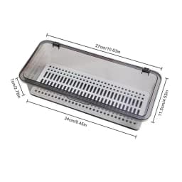 Cutlery Storage Tray Holder Tableware Organizer Spoon Fork Storage Box Plastic Container Cutlery Rack With Lid And Drainer