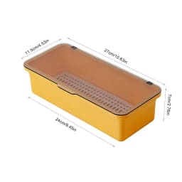 Cutlery Storage Tray Holder Tableware Organizer Spoon Fork Storage Box Plastic Container Cutlery Rack With Lid And Drainer