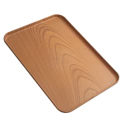 Imitation Wood Grain Rectangular Tray Lightweight Dining Serving Tray Plastic Platters Serving Food Appetizer Trays For Party