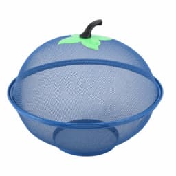with Mesh Cover Metal Fruit Basket Moisture Resistant Multifunctional Kitchen Storage Rack Easy To Clean Veggies Organizer
