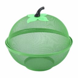 with Mesh Cover Metal Fruit Basket Moisture Resistant Multifunctional Kitchen Storage Rack Easy To Clean Veggies Organizer