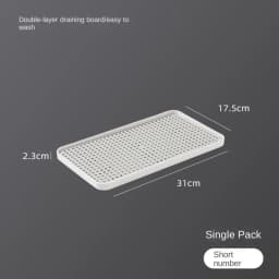 Hot Fruit Dryer Tray Rectangle Tableware Dish Racks Plastic Double-Layer Bowl Tray Drainage Sink Drying Rack.