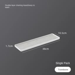 Hot Fruit Dryer Tray Rectangle Tableware Dish Racks Plastic Double-Layer Bowl Tray Drainage Sink Drying Rack.