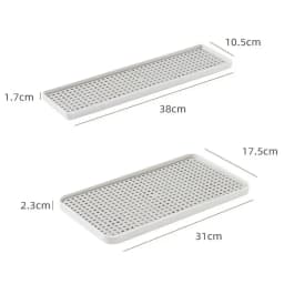 Hot Fruit Dryer Tray Rectangle Tableware Dish Racks Plastic Double-Layer Bowl Tray Drainage Sink Drying Rack.