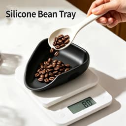 OANKR Coffee Beans Tray Silicone Coffee Bean Display Dish Sample Tray Storage Container Multi-functional Serving Tray for Home