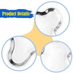 Modern Ornament Decorative Tray Silver Finish Jewelry Holder for Bathroom Counter or Living Room Coffee Table Décor
