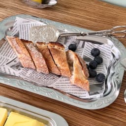 1PCS English-style Vintage Tray Pattern Metal Dining Tray, Household and Commercial Storage Tray, Rectangular Dim Sum Fruit Tray