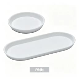 2 Pack Food Grade Silicone Vanity Trays, Multi-Purpose Stackable Organizer Trays for Bathroom, Kitchen & Dresser