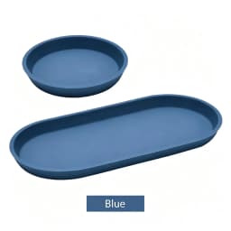 2 Pack Food Grade Silicone Vanity Trays, Multi-Purpose Stackable Organizer Trays for Bathroom, Kitchen & Dresser