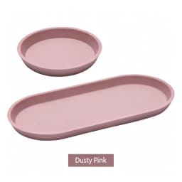 2 Pack Food Grade Silicone Vanity Trays, Multi-Purpose Stackable Organizer Trays for Bathroom, Kitchen & Dresser