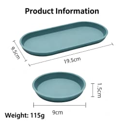 2 Pack Food Grade Silicone Vanity Trays, Multi-Purpose Stackable Organizer Trays for Bathroom, Kitchen & Dresser