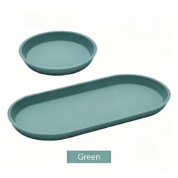 2 Pack Food Grade Silicone Vanity Trays, Multi-Purpose Stackable Organizer Trays for Bathroom, Kitchen & Dresser