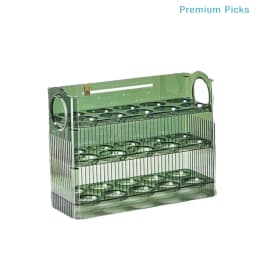 portable3 Tier Automatic Flip Egg Tray 30 Grid Egg Storage Container Box for Refrigerator Kitchen Countertop Food Organization