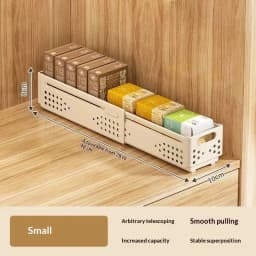 ●Retractable Plastic Cabinet Storage Box Stackable Expandable Organizer For Kitchen Pantry