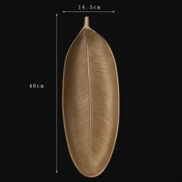 Nordic Decorative Tray Gold Pineapple Leaf Shape Serving Tray Jewelry Pallet Fruit Snack Dish Table Decoration Storage Organizer