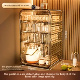 Dust-proof Cup Storage Rack Cup Holder Water Cup Storage Rack Tea Set Cup Holder Coffee Cup Mug Storage Box Kitchen Organizer