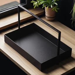 Black wrought iron serving tray with Tray and shelf for tea tray teacup teapot tea ceremony accessories, tableware water cup sto