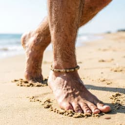 Retro Wooden Beads Anklet Unisex Beach Vacation Adjustable Stainless Steel Foot Link Charm Homme Versatile Jewelry Accessories