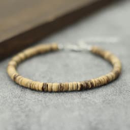 Retro Wooden Beads Anklet Unisex Beach Vacation Adjustable Stainless Steel Foot Link Charm Homme Versatile Jewelry Accessories