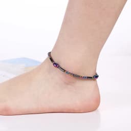 Magnet Bangle Anklet for Women Men Weight Loss Colorful Hematite Beaded Foot Chain Therapy Arthritis Pain Relief Health Jewelry