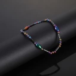 Magnet Bangle Anklet for Women Men Weight Loss Colorful Hematite Beaded Foot Chain Therapy Arthritis Pain Relief Health Jewelry
