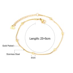 Exquisite Anklet Stainless Steel Minimalist Chain Jewelry Elegant & Aesthetic Ornament Multiple Styles Available for Daily Wear