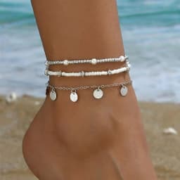 This Bohemian-style summer beach multi-layered beaded sequin tassel women's anklets are suitable for daily commutes and holiday