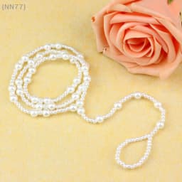 【No】Pearl Barefoot Sandal Anklet - Elegant Foot Chain With Toe Ring For Beach & Party Jewelry