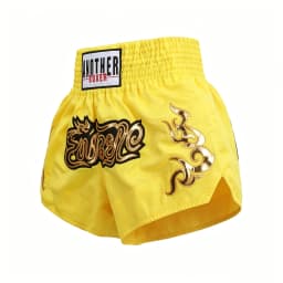Muay Thai Fight Shorts Pink Kickboxing Shorts Men Women Kids Boxing Shorts Gold Embroidery Dancing Boxing Training Match Pants