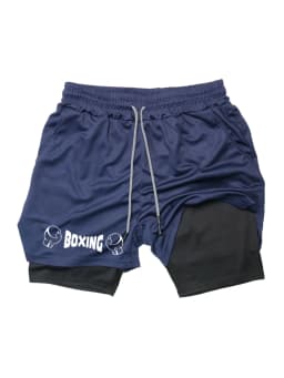 2025 New Men's Summer Boxing Shorts Fitness and Sports 2-in-1 Shorts Breathable Sports Training Shorts