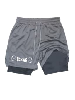 2025 New Men's Summer Boxing Shorts Fitness and Sports 2-in-1 Shorts Breathable Sports Training Shorts
