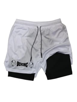 2025 New Men's Summer Boxing Shorts Fitness and Sports 2-in-1 Shorts Breathable Sports Training Shorts