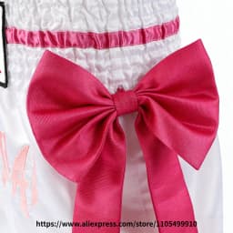 Muay Thai Boxing Shorts Bow Tie Ribbon Satin Elastic Waist Kickboxing Pants Martial Arts MMA Fight Shorts Adult Men Women Kids
