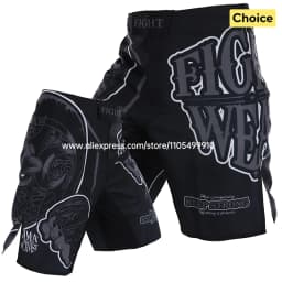 Animal Print MMA Shorts Fight Grappling Shorts BJJ Jiu-Jitsu Martial Arts Gym Fitness Training Trunk Men Kickboxing Boxing Pants