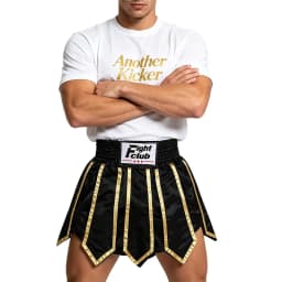 Muay Thai Boxing Shorts for Men Women Kids Gladiator Satin Fight Shorts Black Gold Kickboxing Shorts for MMA Sparring Training