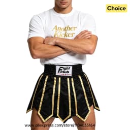 Muay Thai Boxing Shorts for Men Women Kids Gladiator Satin Fight Shorts Black Gold Kickboxing Shorts for MMA Sparring Training