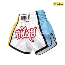 Muay Thai Fight Shorts Men Women Kids Combat Sports Boxing Trunks Thai Script Embroidery Martial Arts MMA BJJ Kickboxing Pants