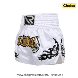 Muay Thai Fight Shorts Men Women Kids Combat Sports Boxing Trunks Thai Script Embroidery Martial Arts MMA BJJ Kickboxing Pants