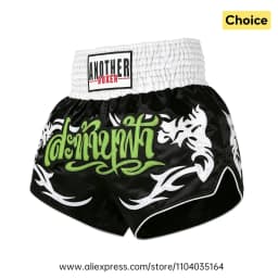 Muay Thai Fight Shorts Men Women Kids Combat Sports Boxing Trunks Thai Script Embroidery Martial Arts MMA BJJ Kickboxing Pants
