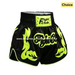 Boxing Shorts Classic Muay Thai Shorts Male Female Boy Girl Martial Arts Sparring Kickboxing Cage Fight Training MMA Pants Green