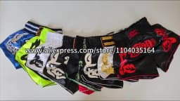 Boxing Shorts Classic Muay Thai Shorts Male Female Boy Girl Martial Arts Sparring Kickboxing Cage Fight Training MMA Pants Green
