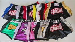 Plain Muay Thai Boxing Shorts Adult Kids Boxing Shorts Mesh Panel Martial Arts Kickboxing MMA Fight Training Competition Pants