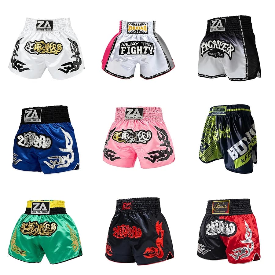 Professional Muay Thai Shorts Boxing Shorts Men Women Kids Boys Girls Martial Arts MMA Kickboxing Training Pants Fighter Gear