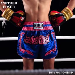 Muay Thai Shorts Multicolor Thai Boxing Shorts Men Women Kids Martial Arts MMA Training Competition Fight Kickboxing Pants Black