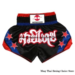 Muay Thai Shorts Multicolor Thai Boxing Shorts Men Women Kids Martial Arts MMA Training Competition Fight Kickboxing Pants Black