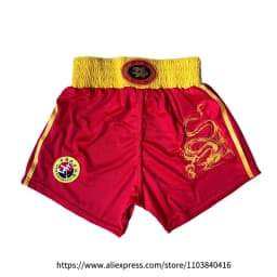 Red Boxing Shorts Shirt Set Muay Thai Shorts Men Women Kids Boy Girl Sanda Wushu Martial Arts Shorts and Sleeveless Singlet Set