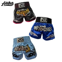 Men’s Short Muay Thai Boxing MMA Shorts, Kids Women Wide Waistband for Fight Trunks for Kickboxing BJJ Sparring Daily Training