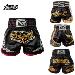 Men’s Short Muay Thai Boxing MMA Shorts, Kids Women Wide Waistband for Fight Trunks for Kickboxing BJJ Sparring Daily Training