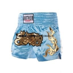 Muay Thai Shorts Boxing Pants Men Women Kids Lightweight Satin Martial Arts Grappling Clothes Kickboxing Cage Fighting Shorts