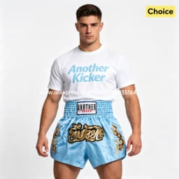 Muay Thai Shorts Boxing Pants Men Women Kids Lightweight Satin Martial Arts Grappling Clothes Kickboxing Cage Fighting Shorts